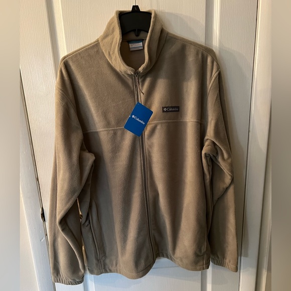 Mens Columbia Fleece Jacket XXL NWT Gorgeous color light sage - Picture 1 of 4